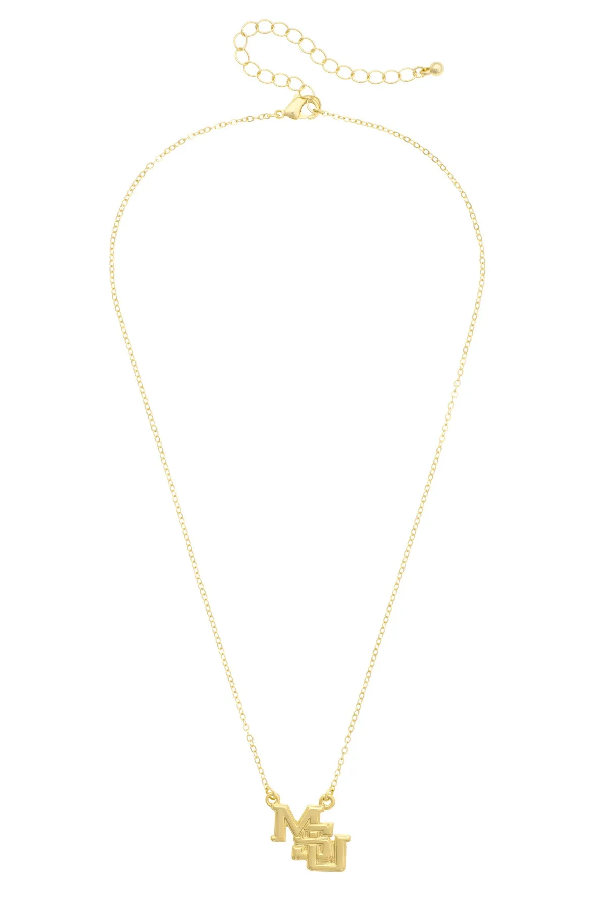 Mississippi State Bulldogs 24K Stamped Logo Necklace sold by Canvas Style