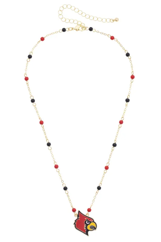 Louisville Cardinals Logo Layering Necklace made by Canvas Style