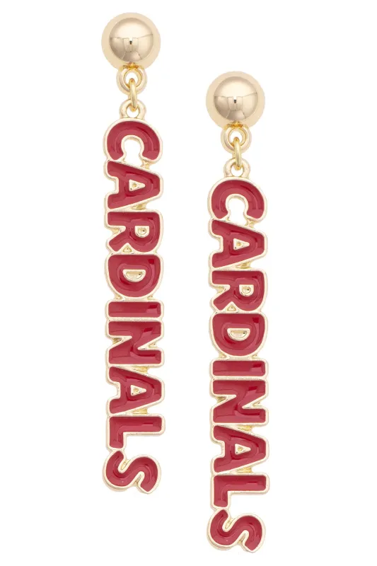 Louisville Cardinals Puffy Nameplate Earrings made by Canvas Style