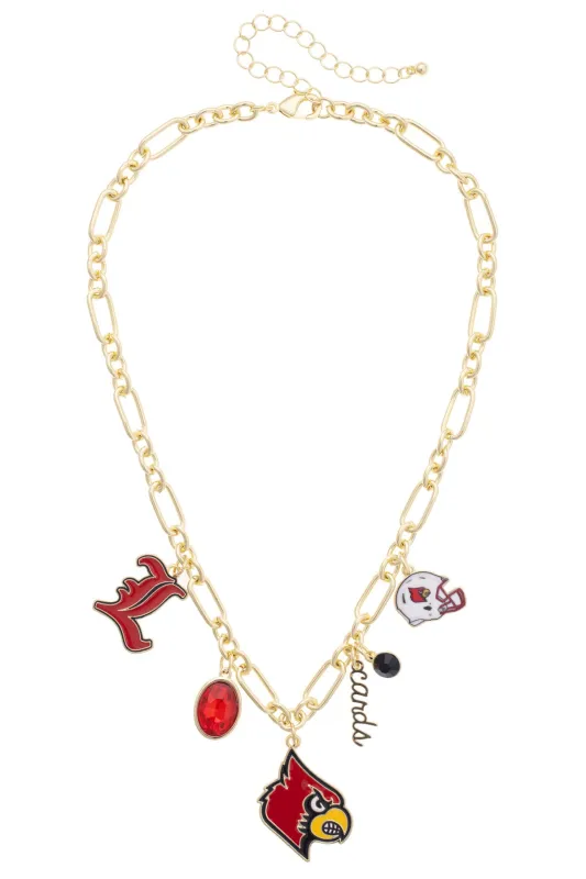 Louisville Cardinals Gameday Charm Necklace made by Canvas Style