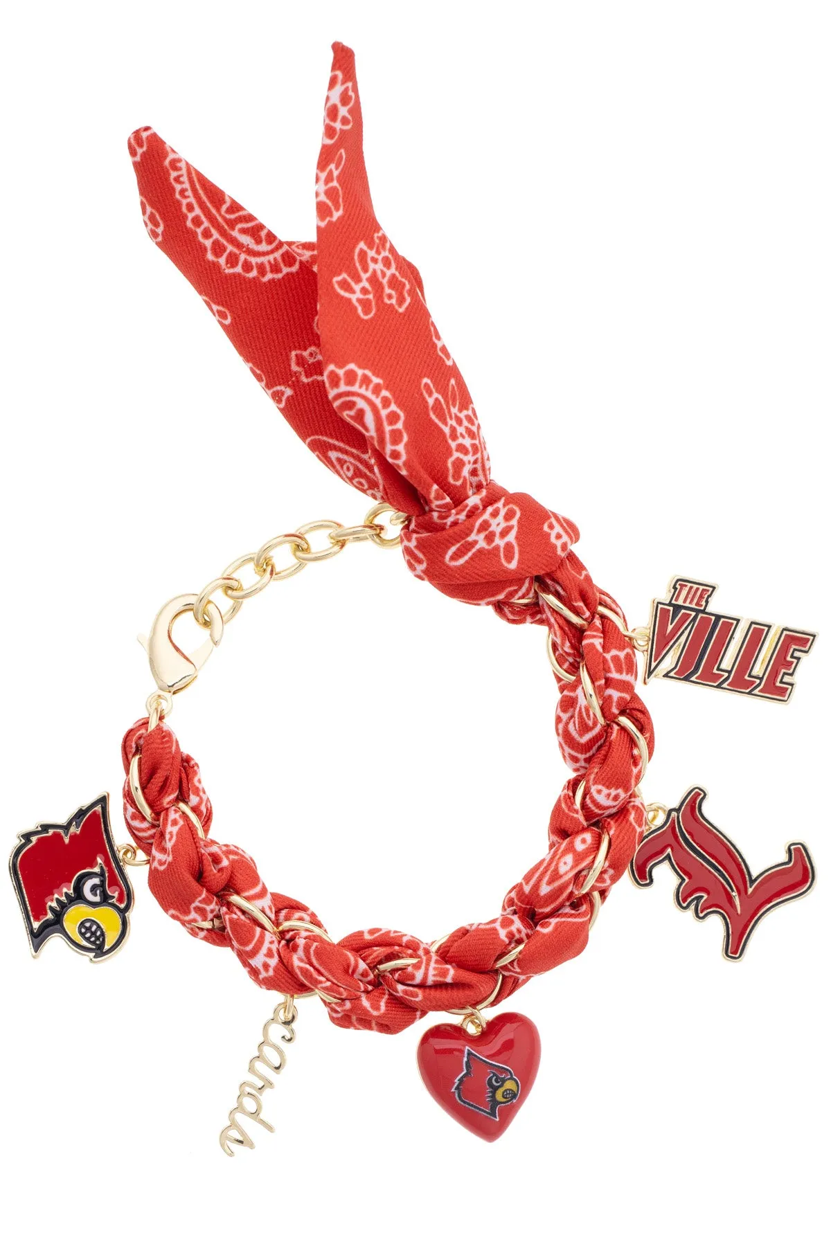 Louisville Cardinals Bandana Charm Bracelet sold by Canvas Style