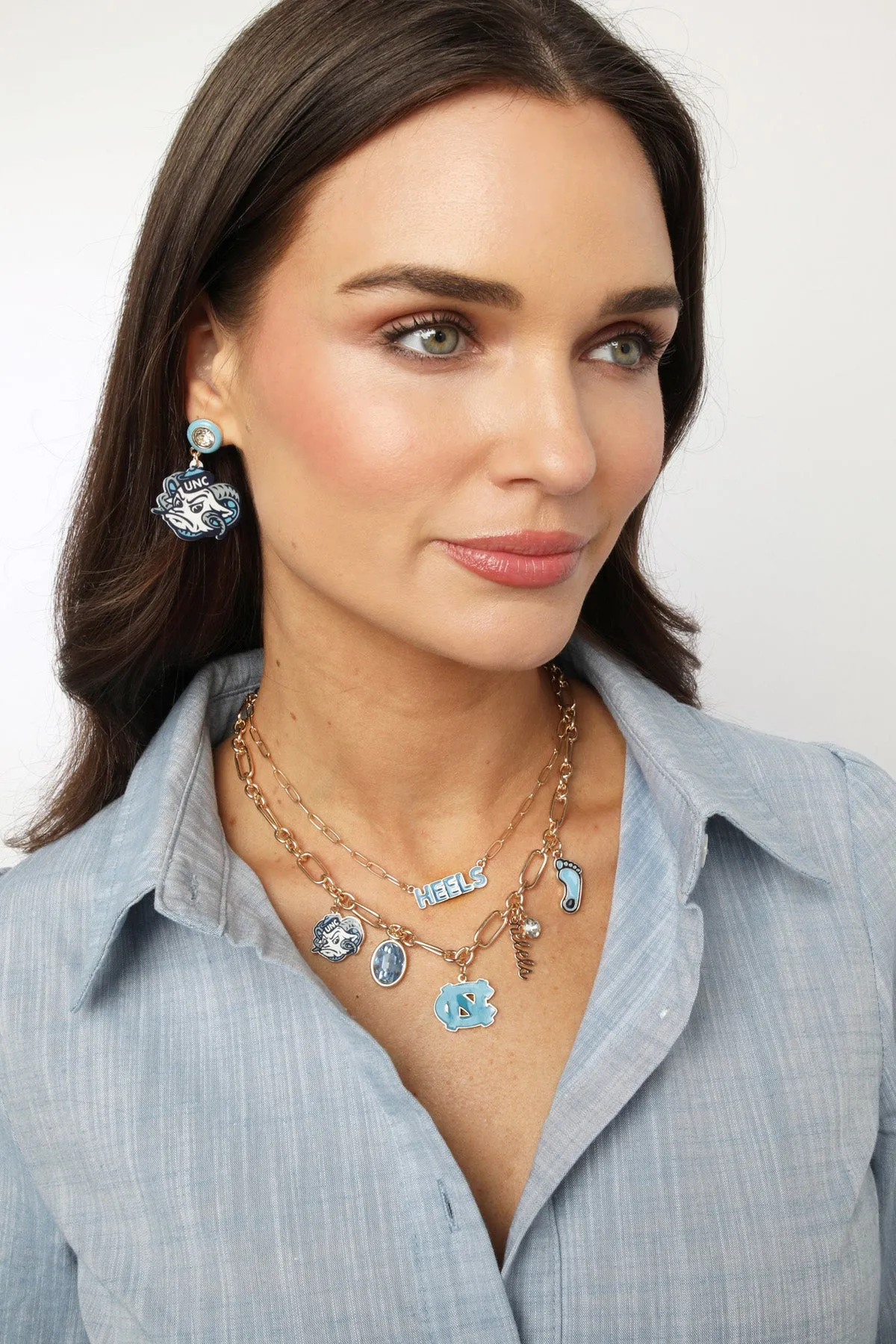 North Carolina Tar Heels Gameday Charm Necklace sold by Canvas Style product image thumbnail 2