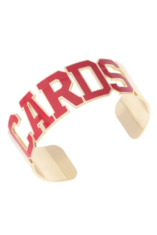 Louisville Cardinals Varsity Outline Cuff made by Canvas Style