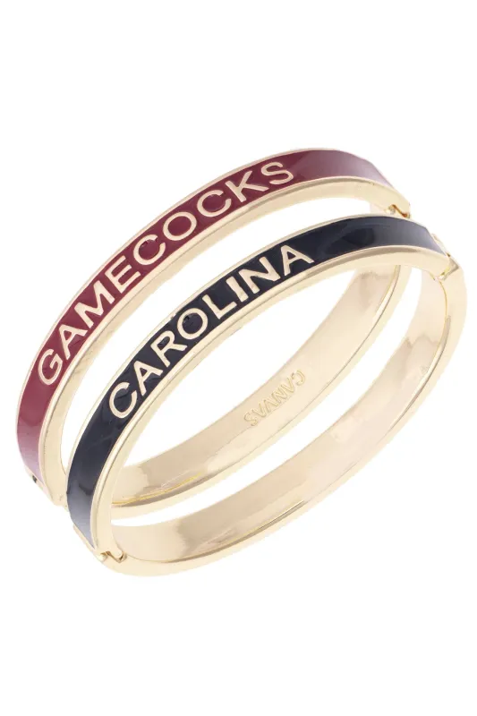 South Carolina Gamecocks Skinny Enamel Hinge Bangle made by Canvas Style