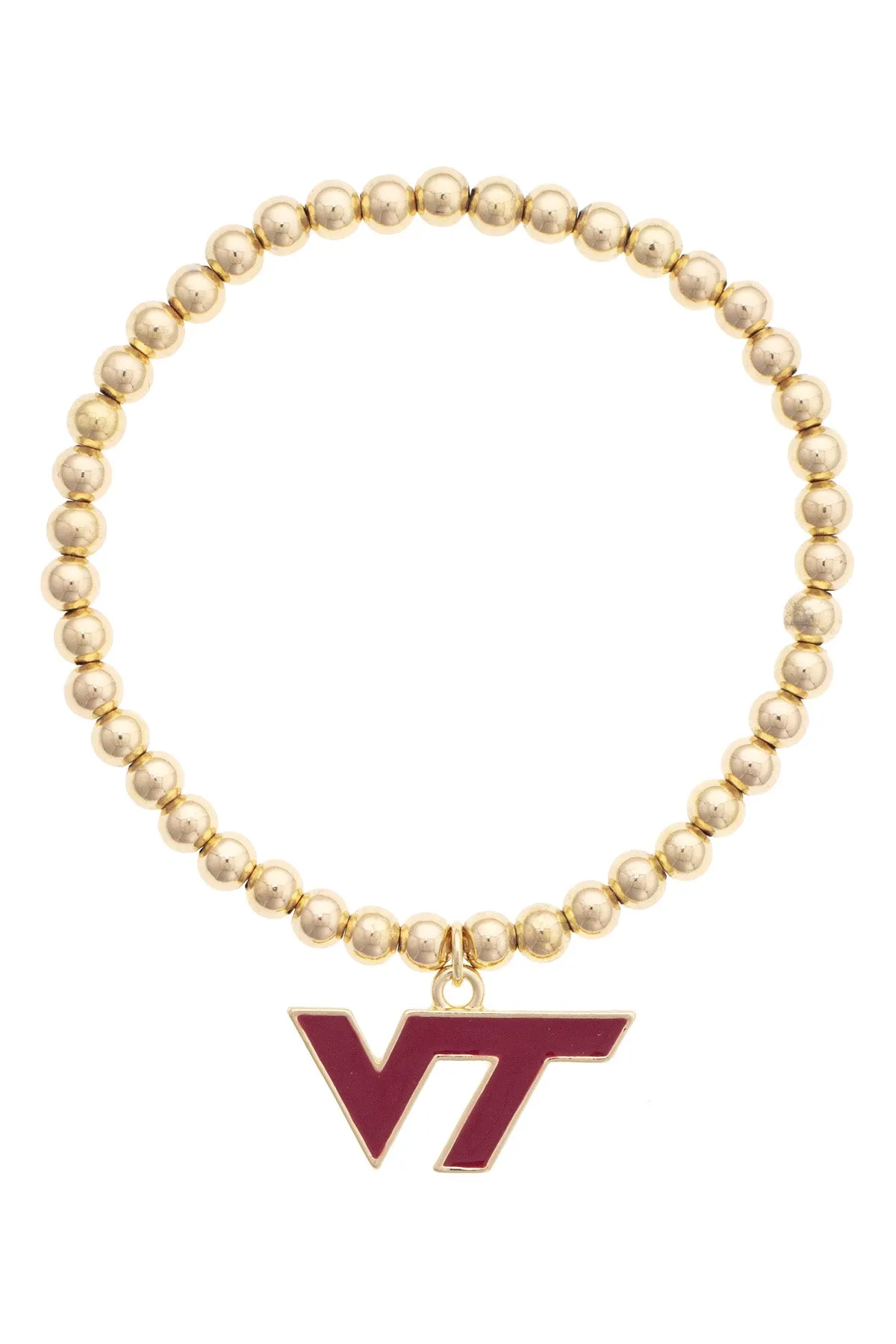 Virginia Tech Hokies Ball Bead Stretch Bracelet sold by Canvas Style