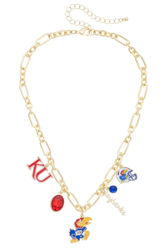 Kansas Jayhawks Gameday Charm Necklace made by Canvas Style