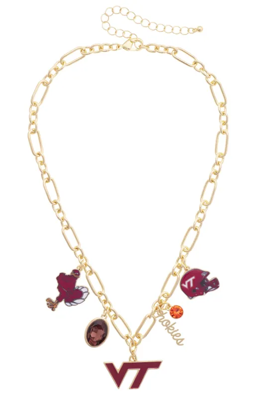 Virginia Tech Hokies Gameday Charm Necklace made by Canvas Style