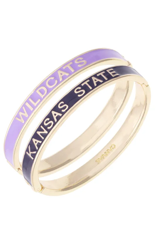 Kansas State Wildcats Skinny Enamel Hinge Bangle made by Canvas Style