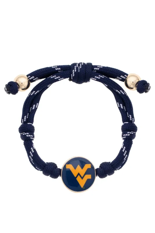 West Virginia Mountaineers Logo Paracord Bracelet made by Canvas Style