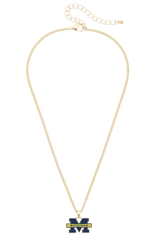 Michigan Wolverines Enamel Icon Necklace made by Canvas Style