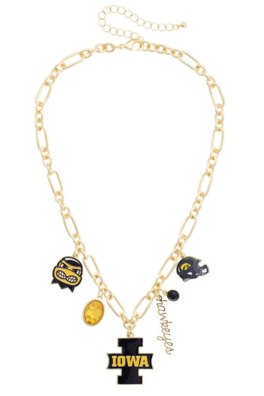 Iowa Hawkeyes Gameday Charm Necklace made by Canvas Style