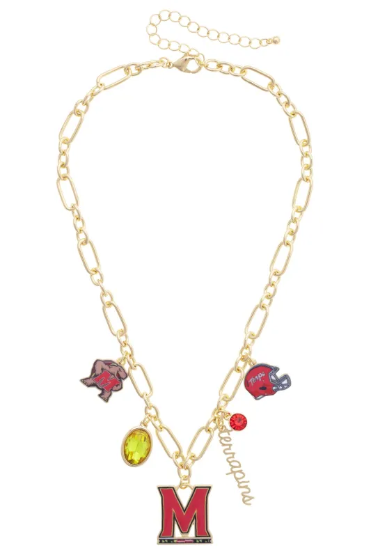 Maryland Terrapins Gameday Charm Necklace made by Canvas Style
