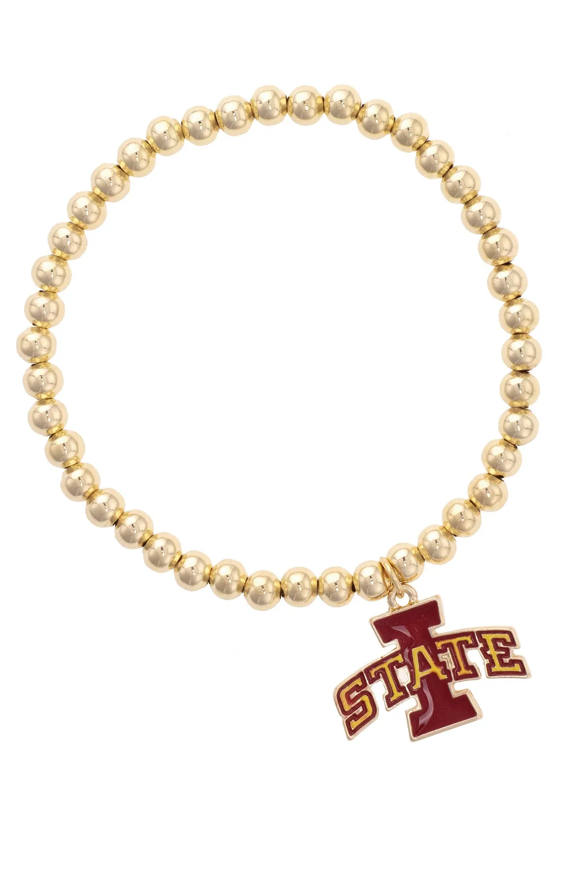 Iowa State Cyclones Ball Bead Stretch Bracelet sold by Canvas Style