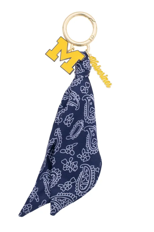 Michigan Wolverines Logo Bandana Bag Charm made by Canvas Style
