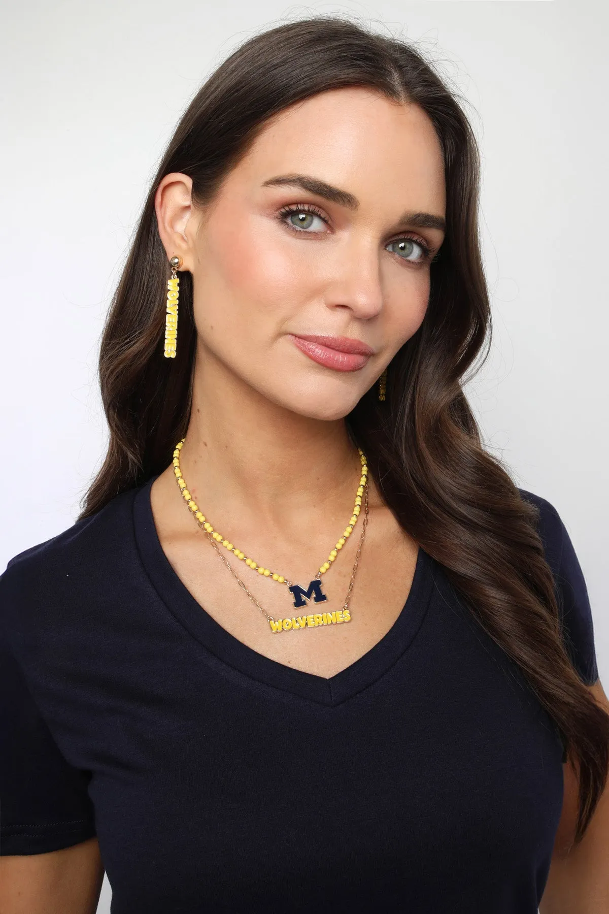 Michigan Wolverines Beaded Spirit Necklace sold by Canvas Style product image thumbnail 2
