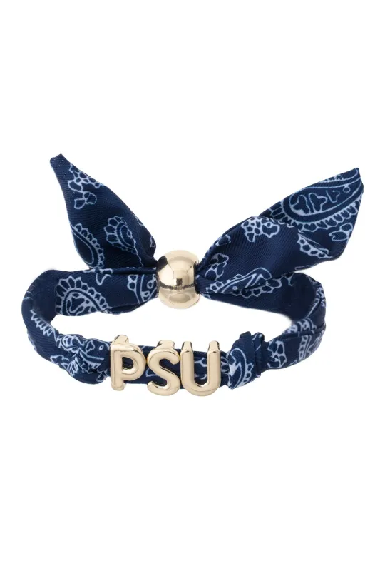 Penn State Nittany Lions Game Day Bandana Slider Bracelet made by Canvas Style