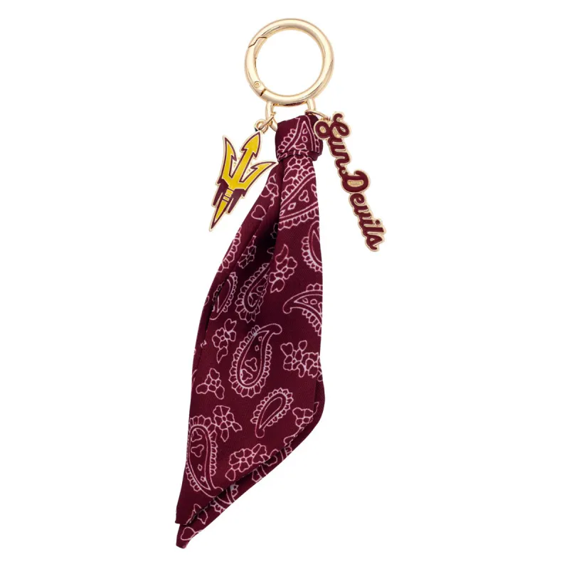 Arizona State Sun Devils Logo Bandana Bag Charm made by Canvas Style