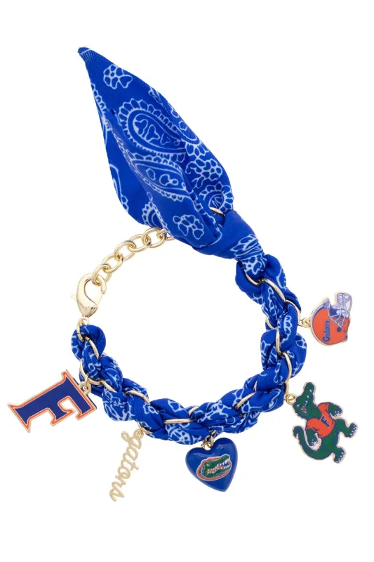 Florida Gators Bandana Charm Bracelet made by Canvas Style