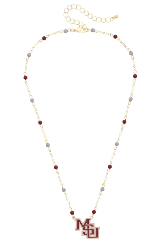 Mississippi State Bulldogs Logo Layering Necklace made by Canvas Style