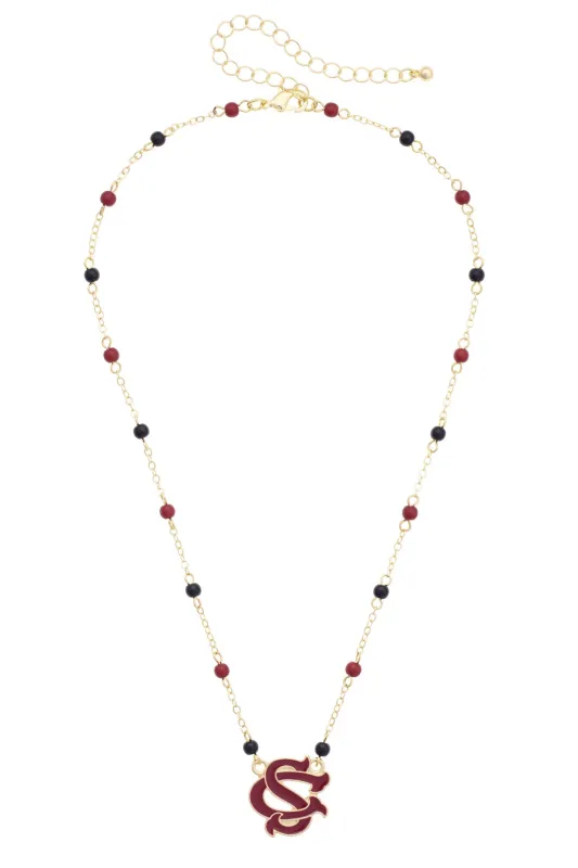 South Carolina Gamecocks Logo Layering Necklace made by Canvas Style