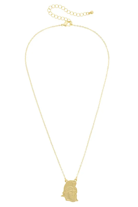 Michigan State Spartans 24K Stamped Logo Necklace made by Canvas Style