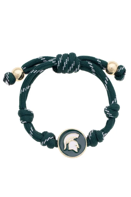PREORDER 8/18: Michigan State Spartans Logo Paracord Bracelet made by Canvas Style