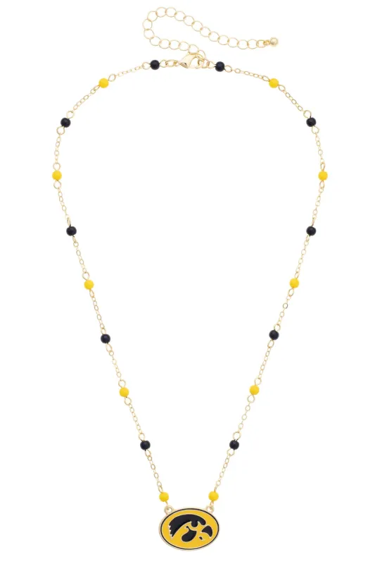 Iowa Hawkeyes Logo Layering Necklace made by Canvas Style