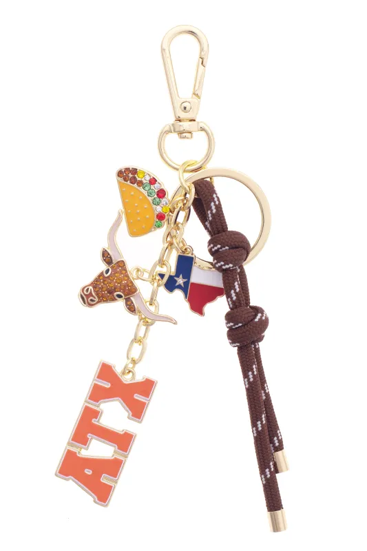 Austin Cluster Paracord Bag Charm made by Canvas Style