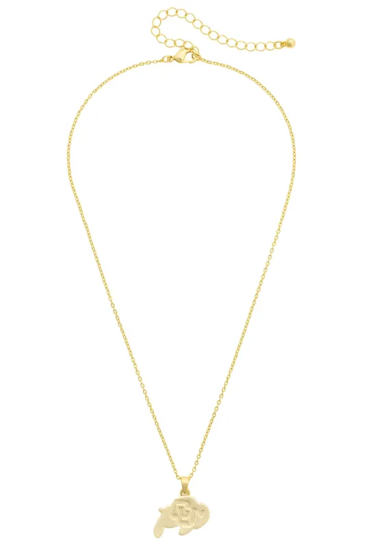 Colorado Buffaloes 24k Gold Plated Pendant Necklace made by Canvas Style