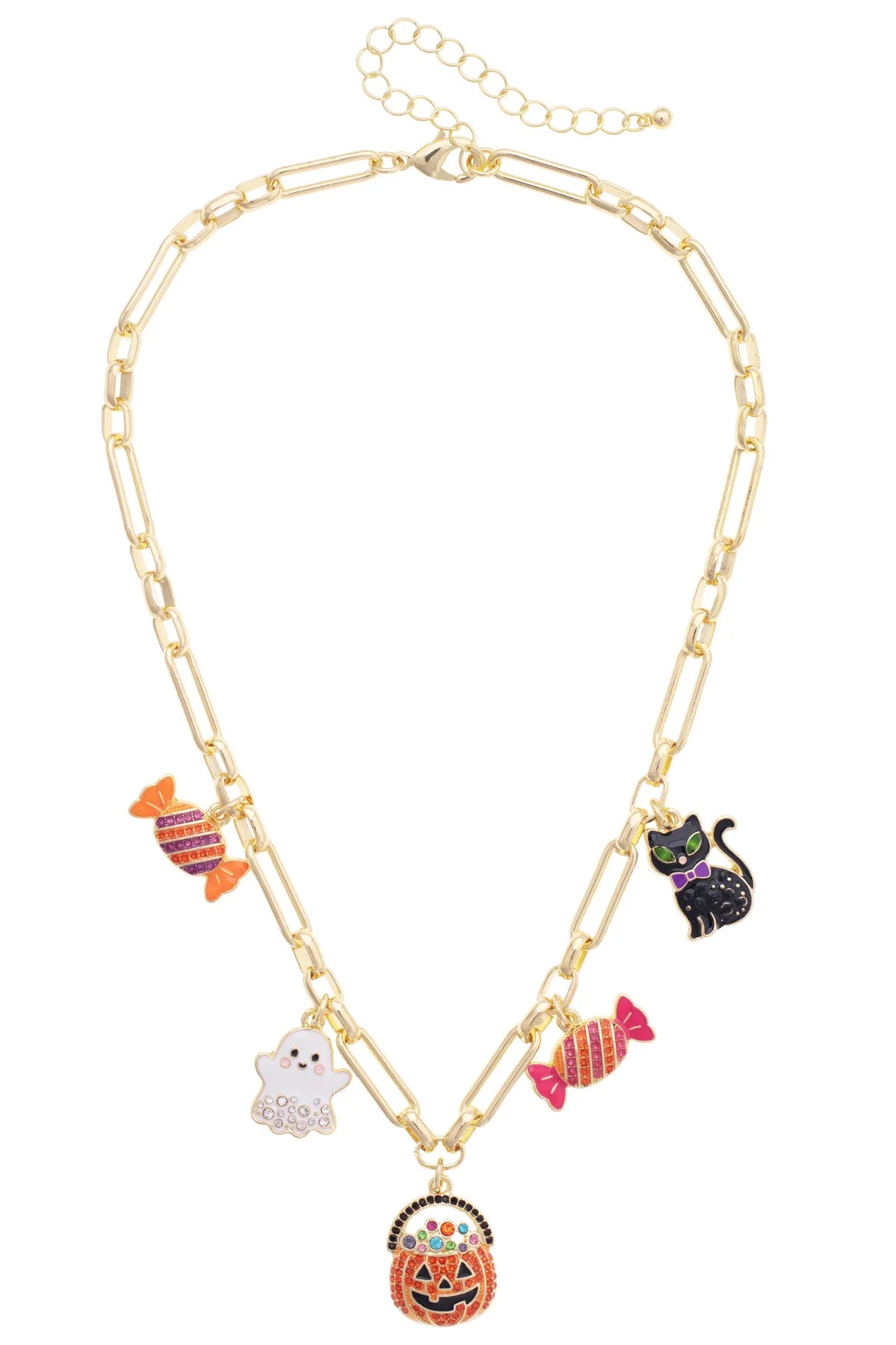 This is Halloween Enamel Charm Necklace sold by Canvas Style