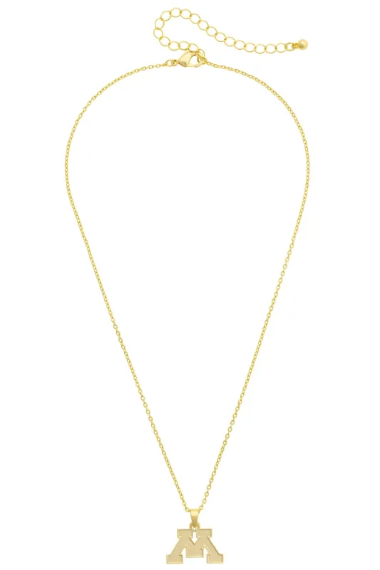Minnesota Gophers 24k Gold Plated Pendant Necklace made by Canvas Style