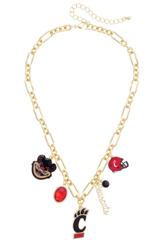 Cincinnati Bearcats Gameday Charm Necklace made by Canvas Style