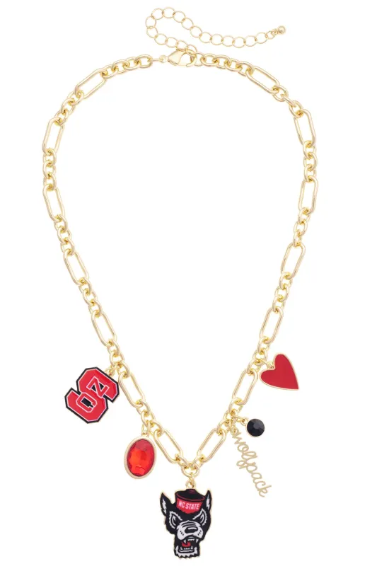 NC State Wolfpack Gameday Charm Necklace made by Canvas Style