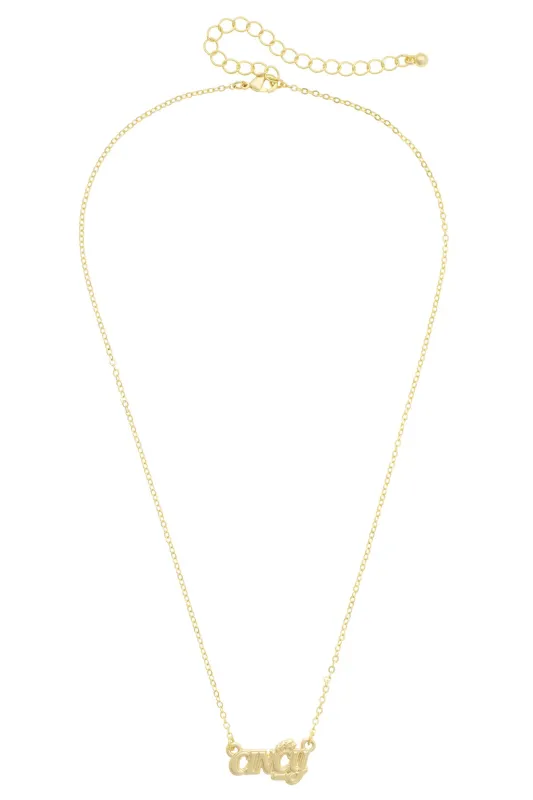 Cincinnati Bearcats 24K Stamped Logo Necklace made by Canvas Style
