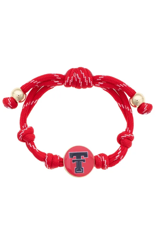 Texas Tech Red Raiders Logo Paracord Bracelet made by Canvas Style