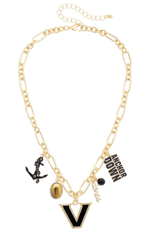 Vanderbilt Commodores Gameday Charm Necklace made by Canvas Style