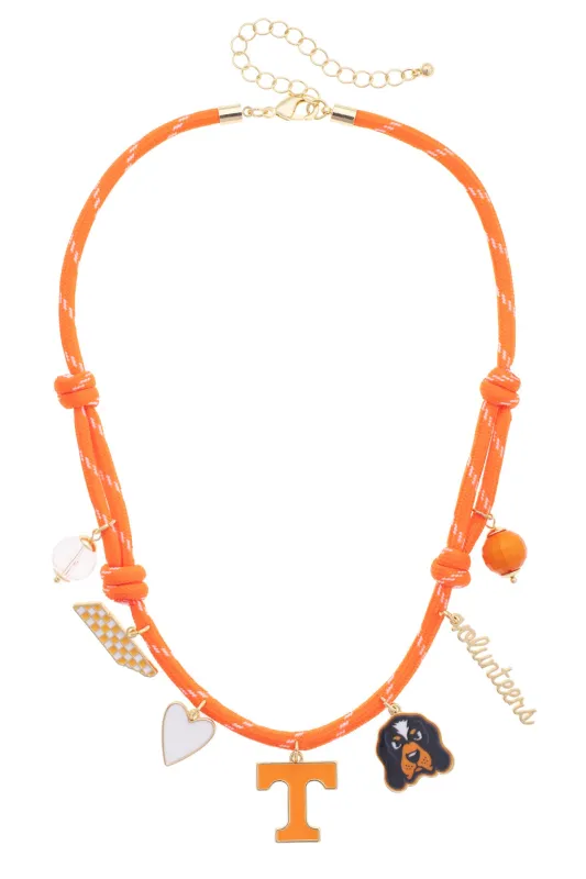 Tennessee Vols Paracord Multi Charm Necklace made by Canvas Style