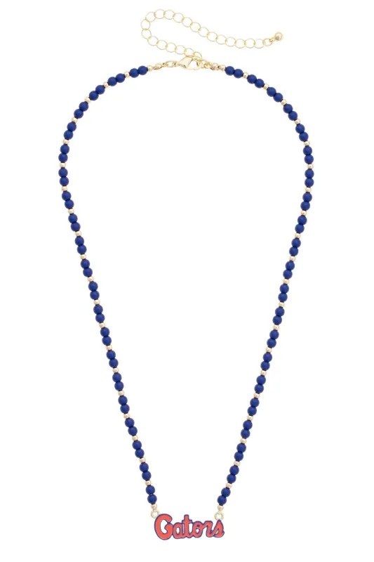 Florida Gators Game Day Beaded Spirit Necklace made by Canvas Style