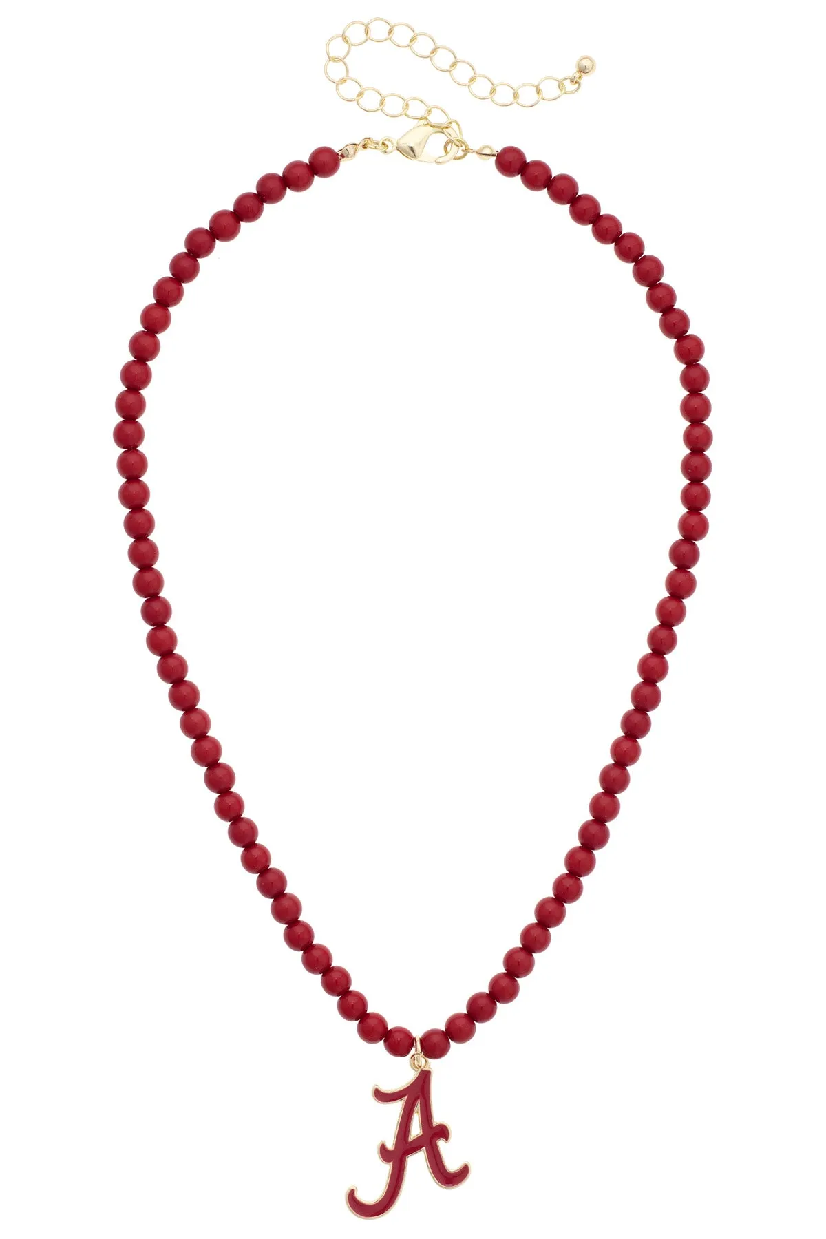 Alabama Crimson Tide Game Day Beaded Logo Pendant Necklace sold by Canvas Style