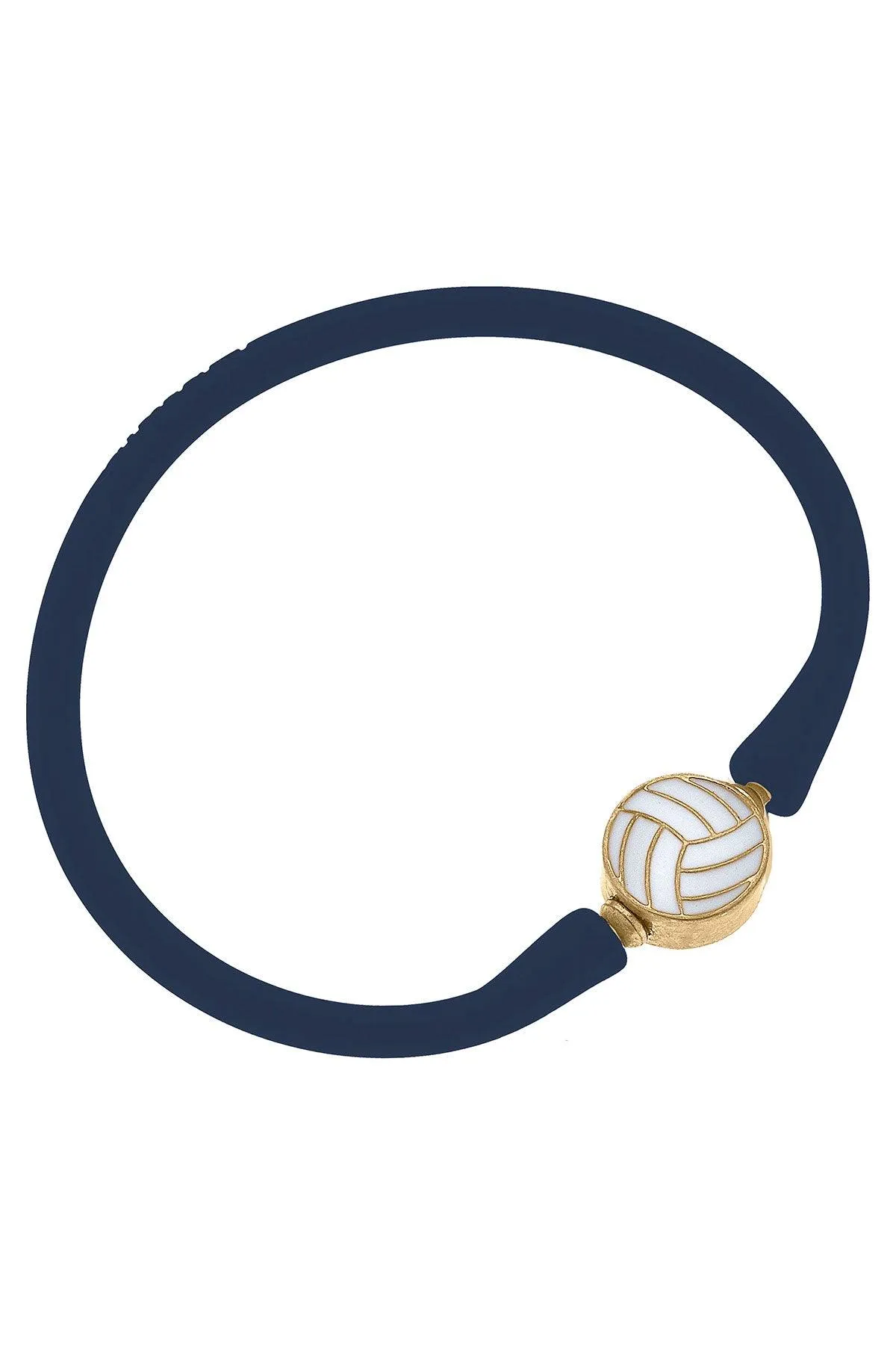 Enamel Volleyball Silicone Bali Bracelet in Navy - FINAL SALE sold by Canvas Style