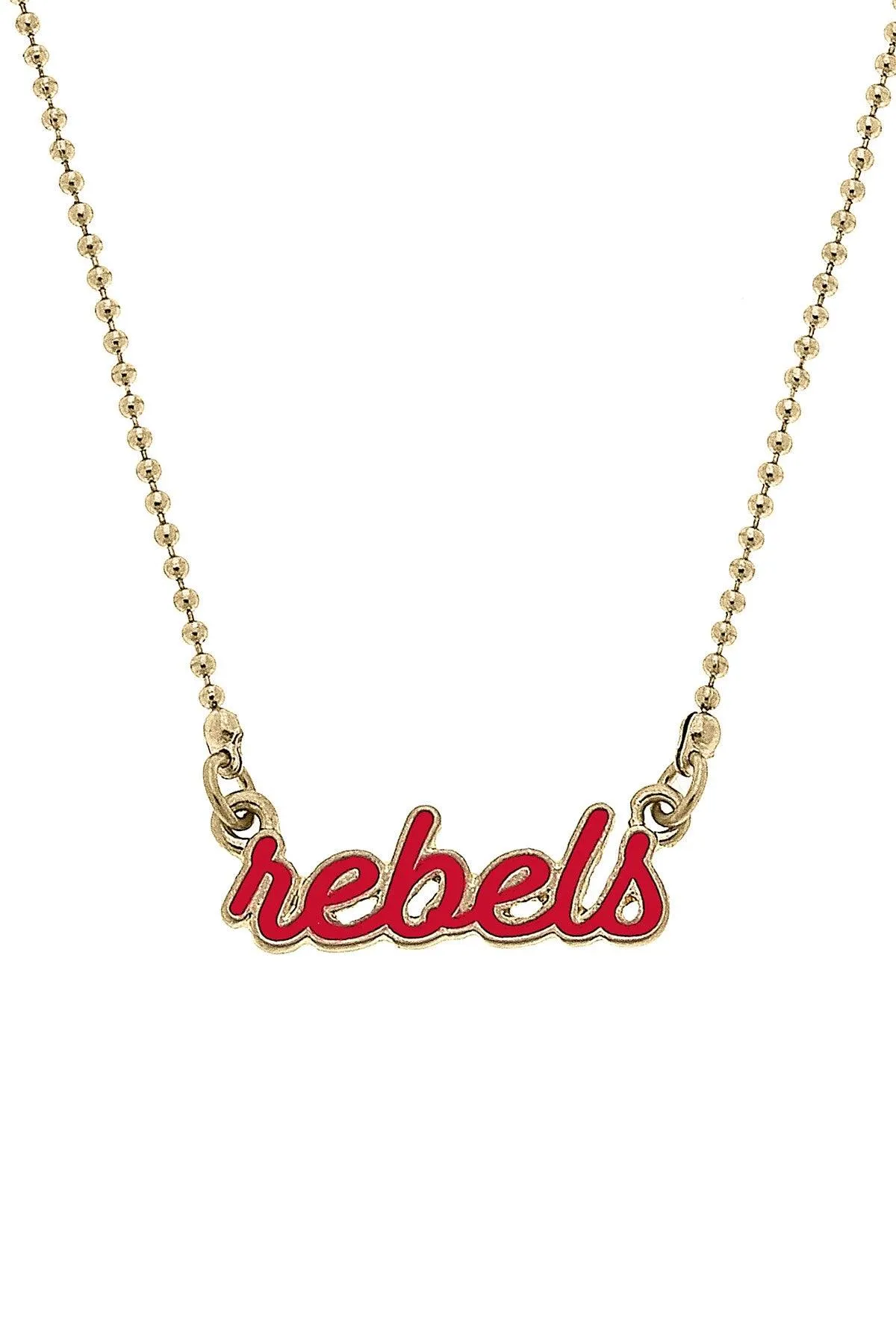 Ole Miss Rebels Enamel Script Necklace sold by Canvas Style