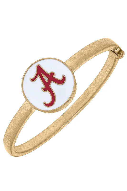 Alabama Crimson Tide Enamel Statement Hinge Bangle sold by Canvas Style