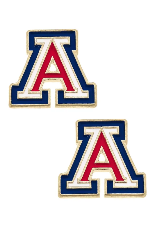 Arizona Wildcats Enamel Stud Earrings - FINAL SALE sold by Canvas Style
