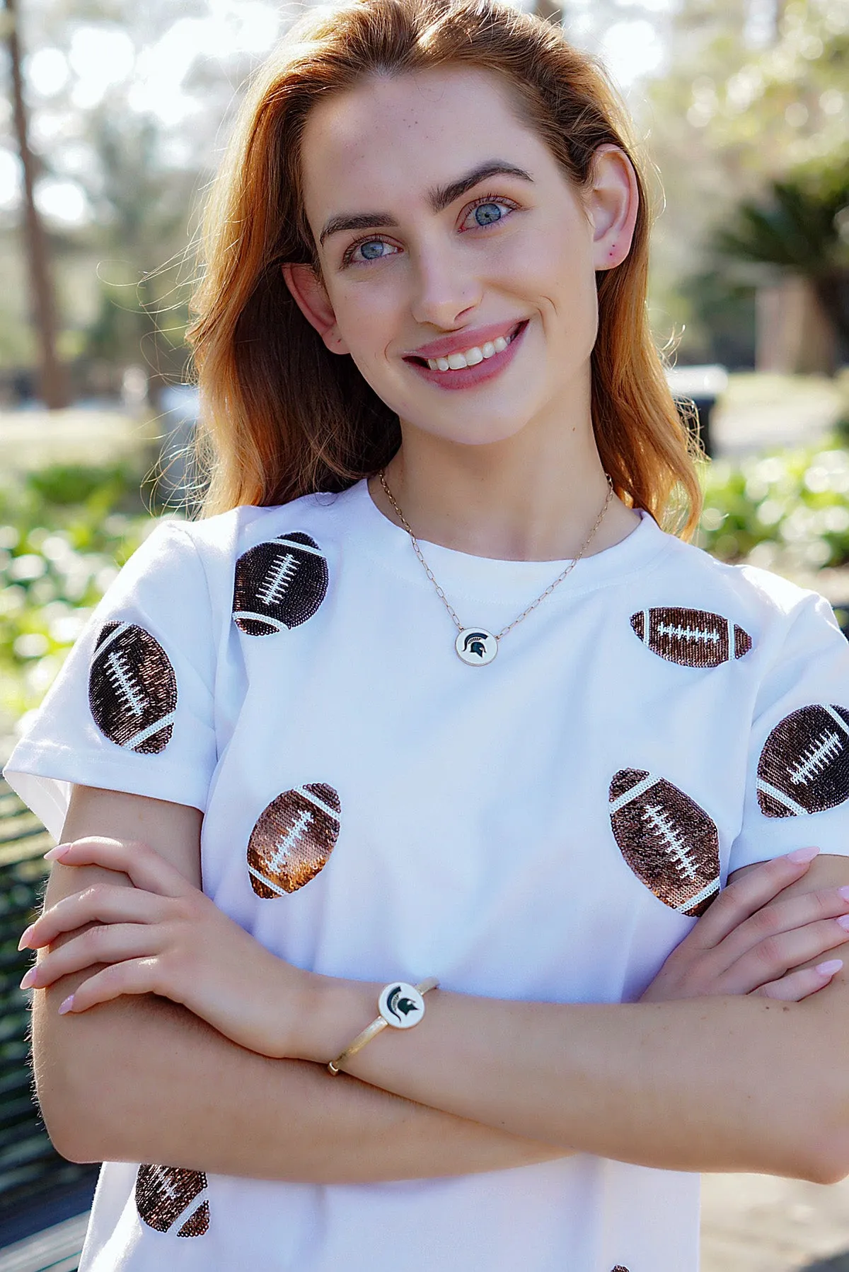 Michigan State Spartans Enamel Disc Pendant Necklace - FINAL SALE sold by Canvas Style product image thumbnail 2