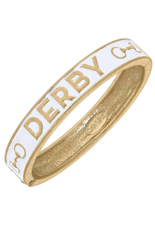 Derby Enamel Hinge Bangle sold by Canvas Style