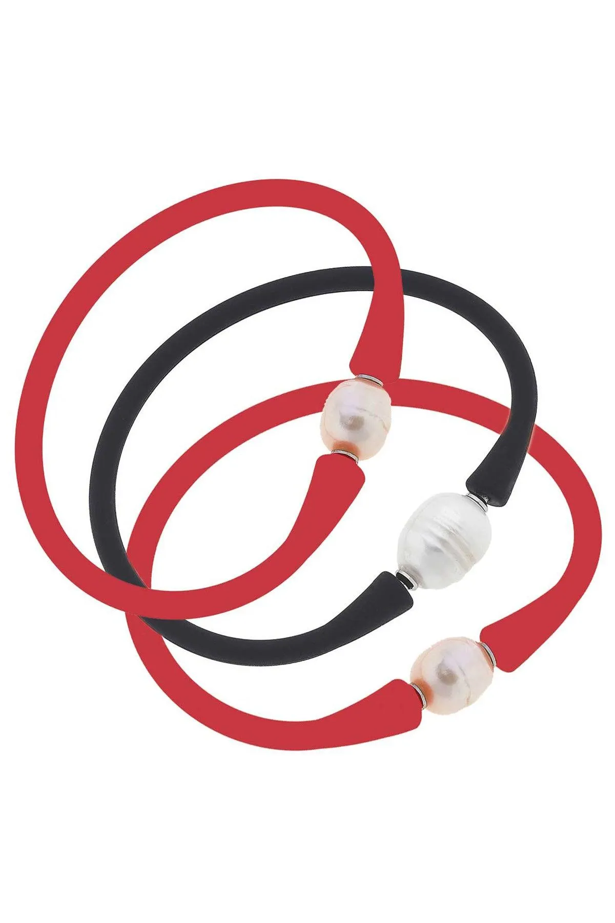 Bali Game Day Bracelet Set of 3 in Red & Black sold by Canvas Style