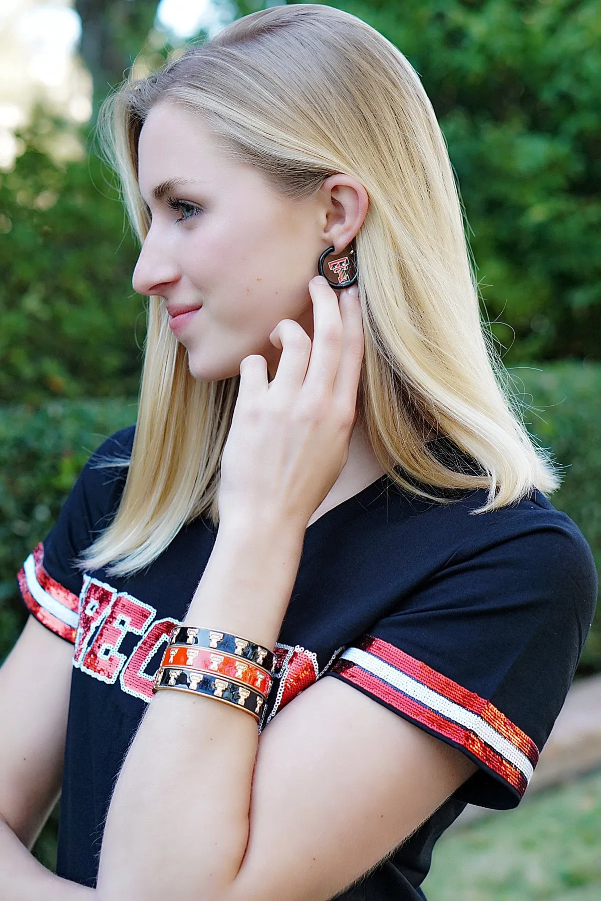 Texas Tech Red Raiders Enamel Logo Earrings sold by Canvas Style product image thumbnail 2