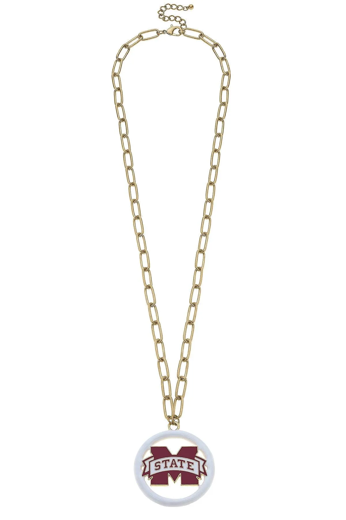 Mississippi State Bulldogs Logo Enamel Medallion 32" Necklace sold by Canvas Style product image thumbnail 2