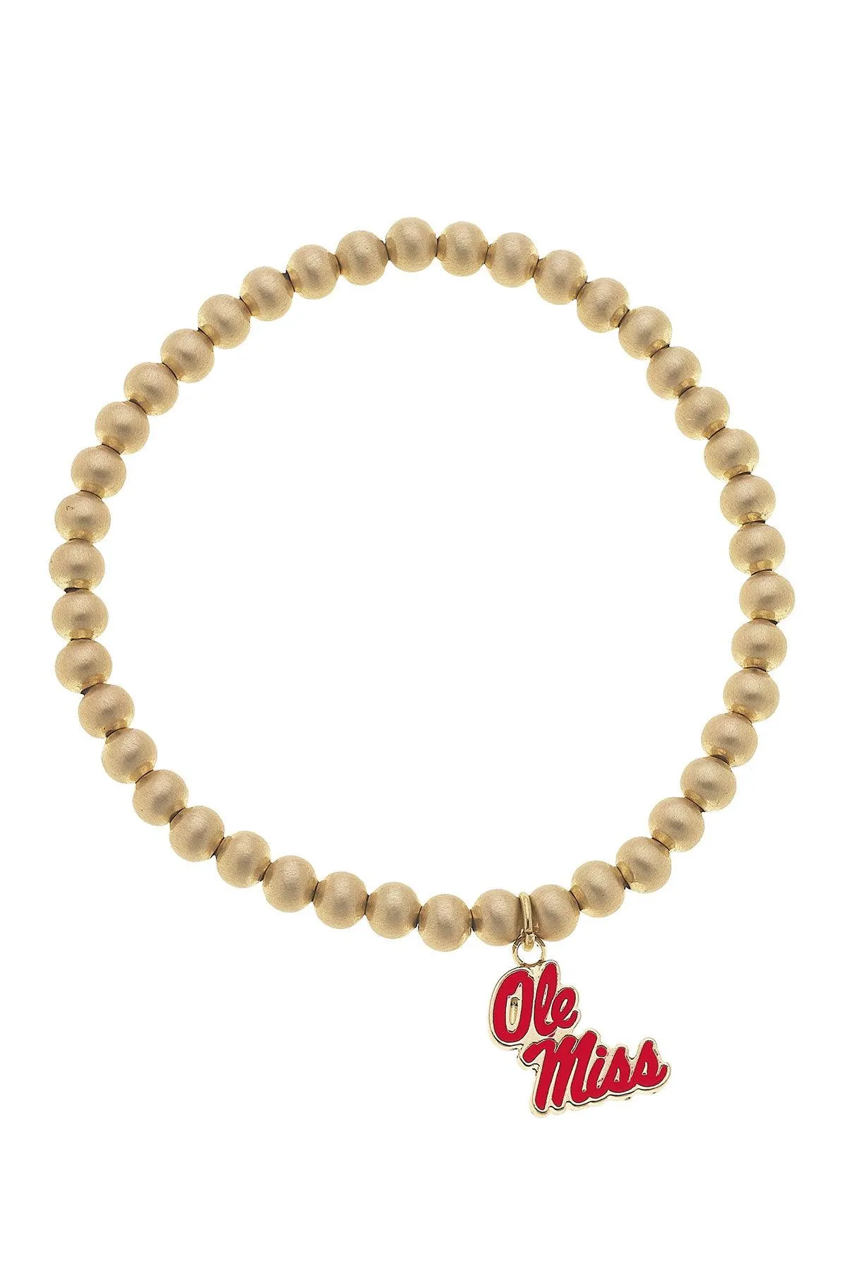 Ole Miss Rebels Ball Bead Stretch Bracelet sold by Canvas Style