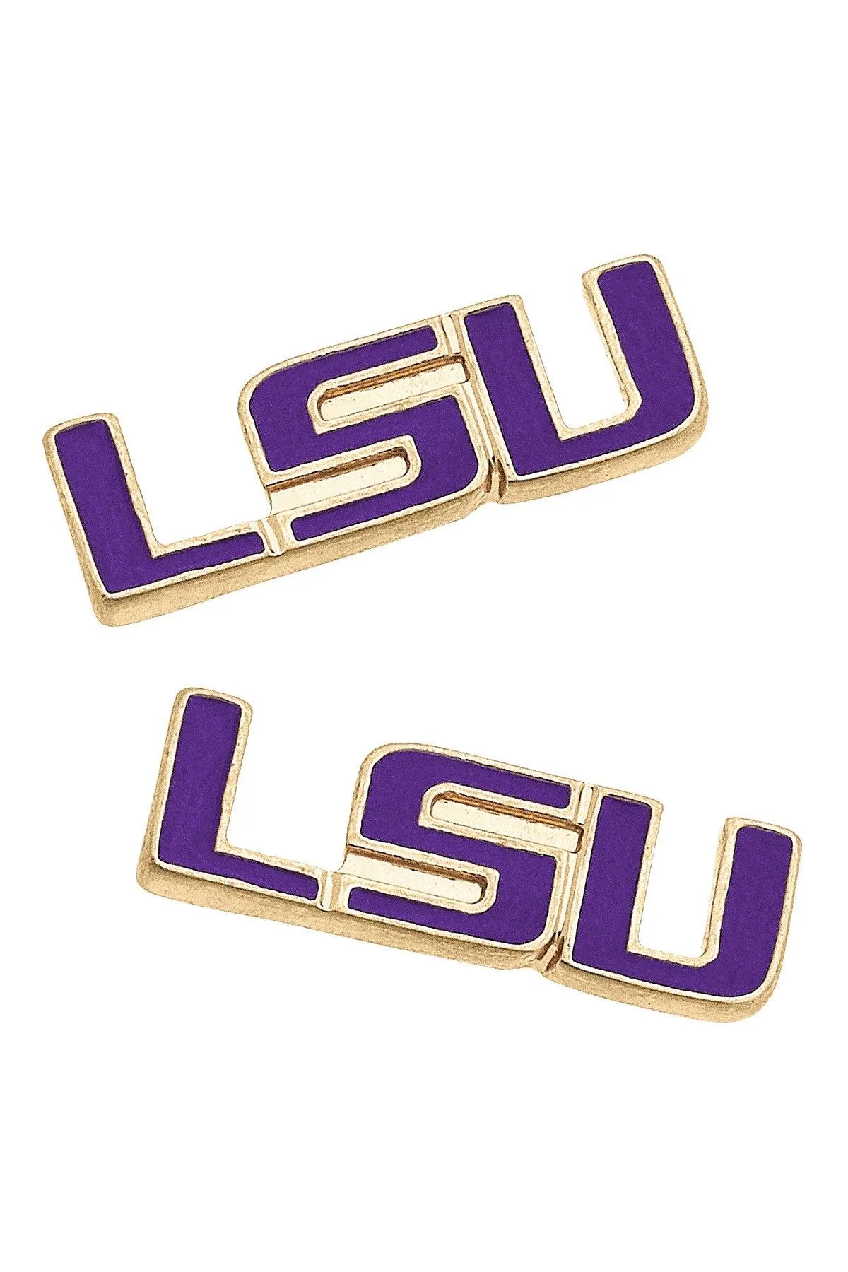 LSU Tigers Enamel Stud Earrings - FINAL SALE sold by Canvas Style